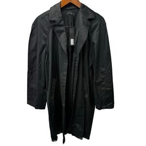Plus Donna Women’s Plus Jacket sz 2X Trench Ruffle Hem NEW # H558